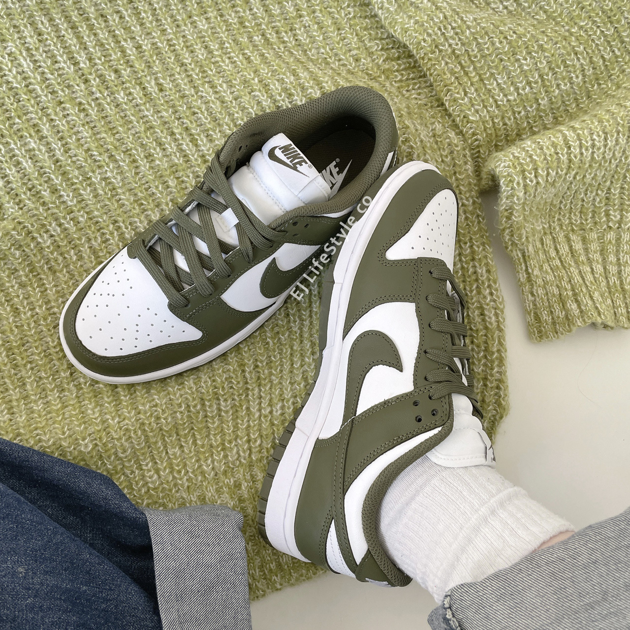 NIKE DUNK LOW Medium Olive 橄欖綠 復古 女鞋 DD1503-120 / 預購