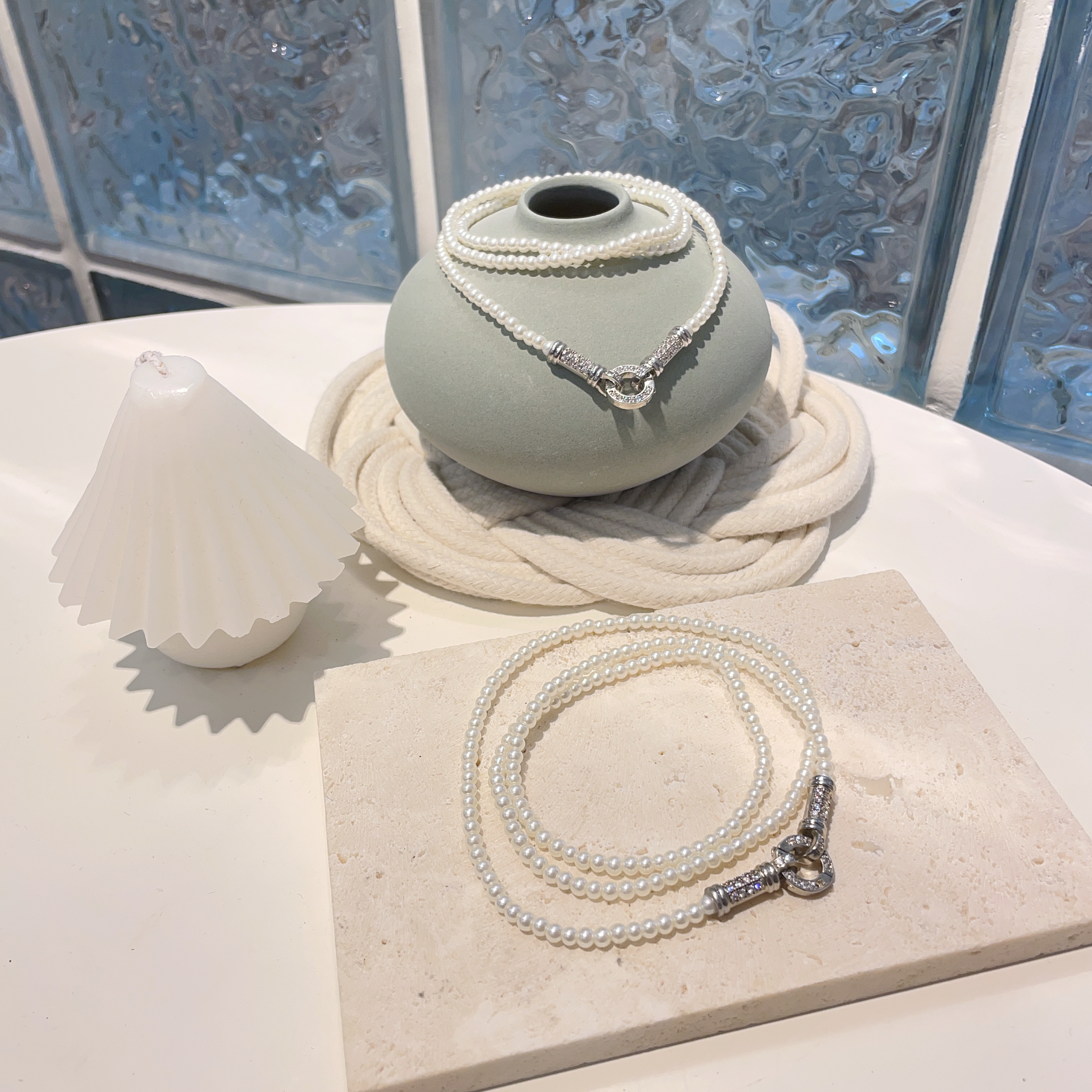 Baby珍珠萬用扣頸鏈