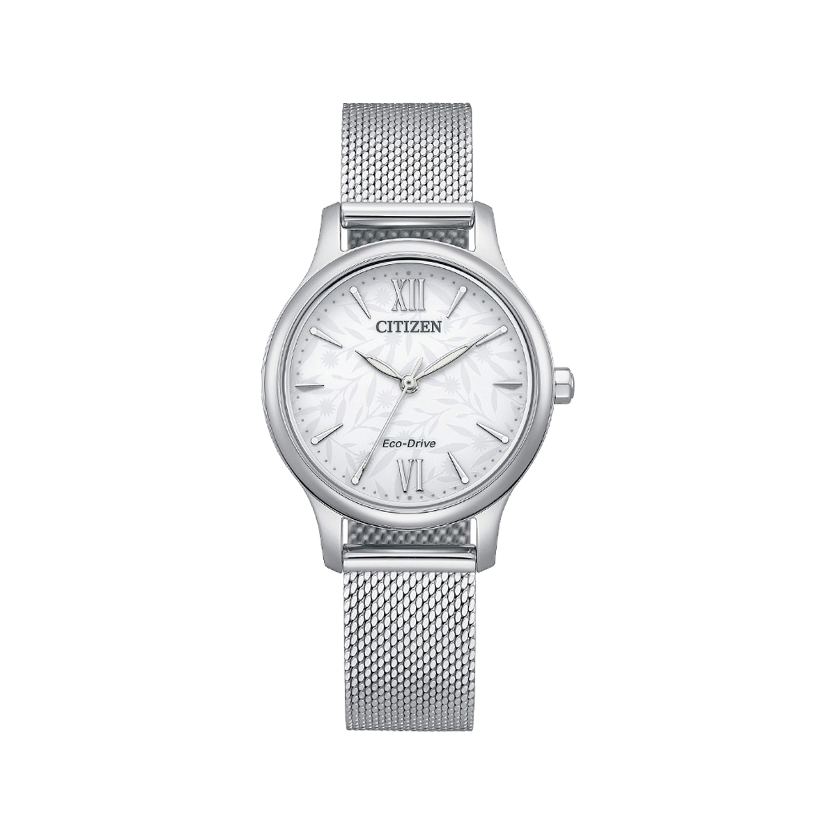Citizen EM0899-81A 暗花 白面 Eco-Drive 光動能 女裝鋼錶