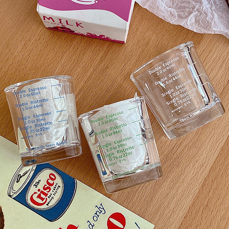 《3448》義式濃縮咖啡加厚刻度玻璃杯60ML