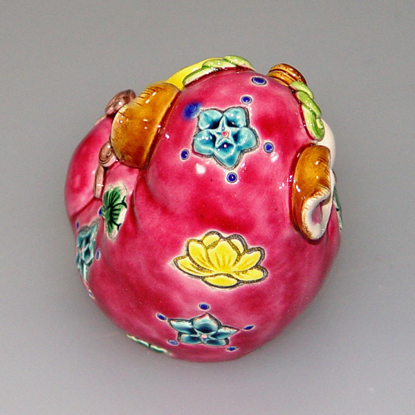 鹿港窯禮品館│交趾陶-諸事如意_元寶豬