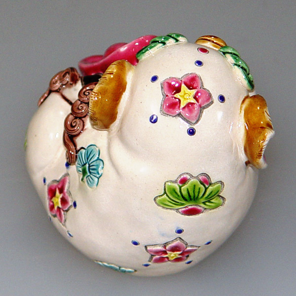 鹿港窯禮品館│交趾陶-諸事如意_元寶豬