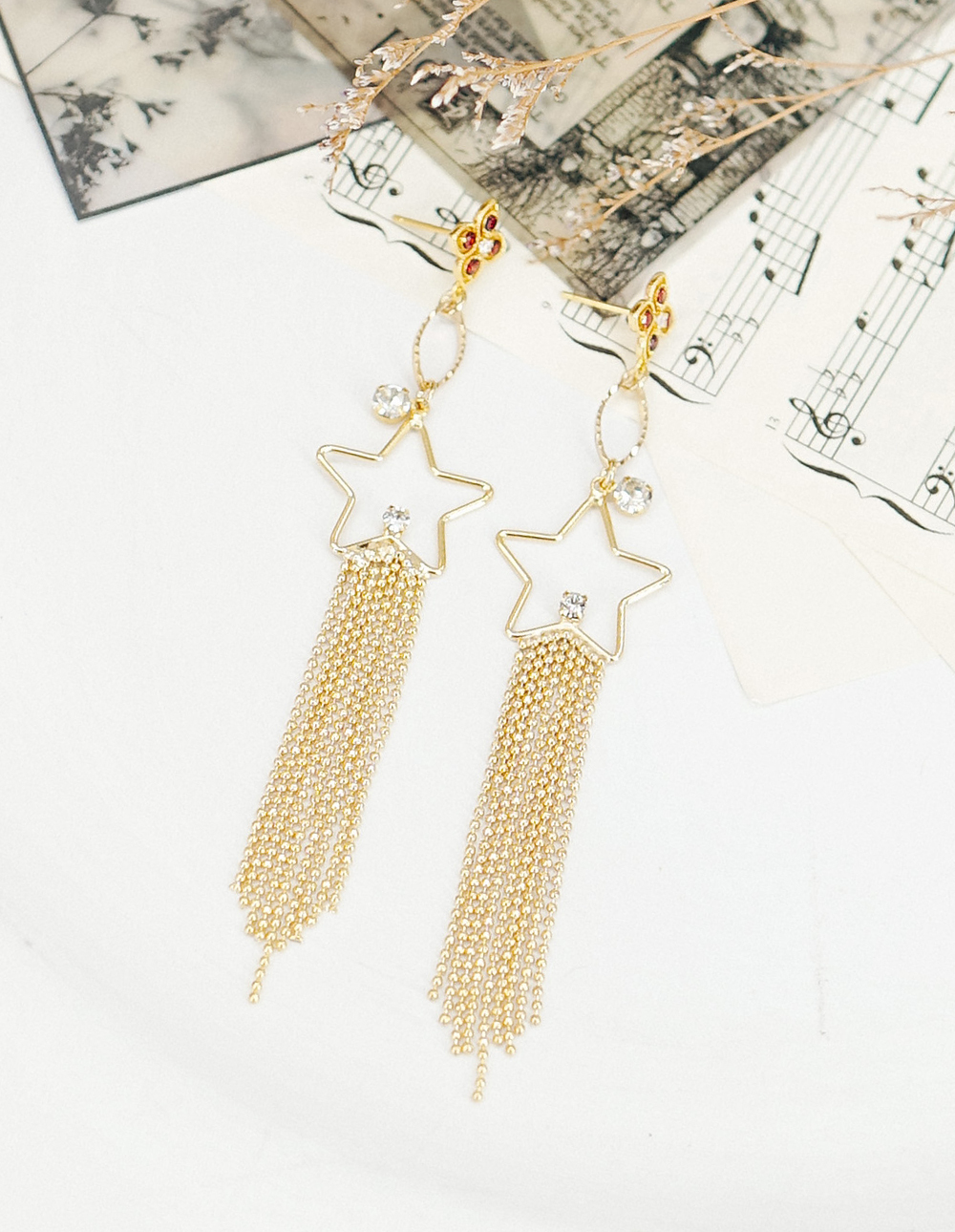 by mii✧五角星星流蘇耳飾