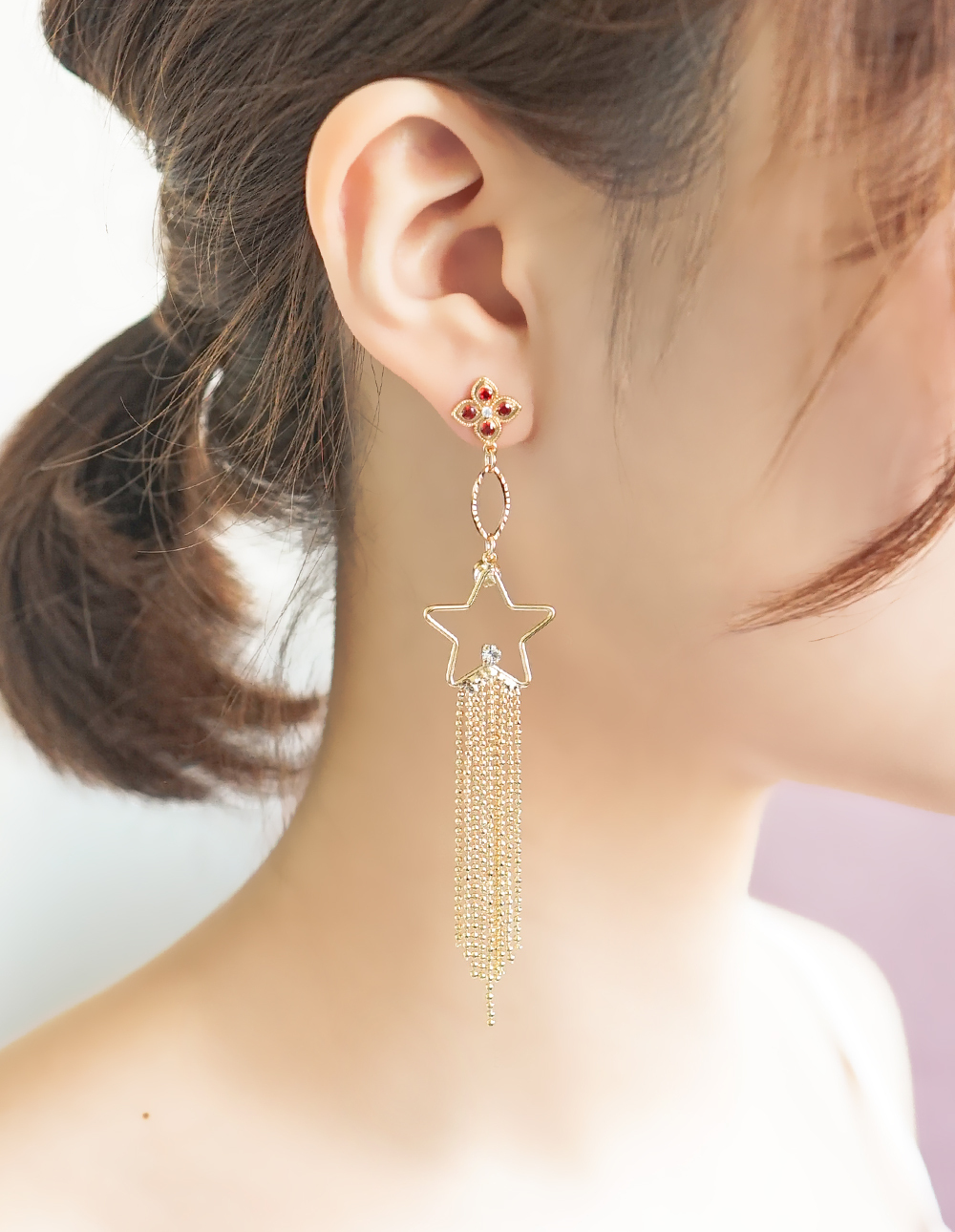 by mii✧五角星星流蘇耳飾