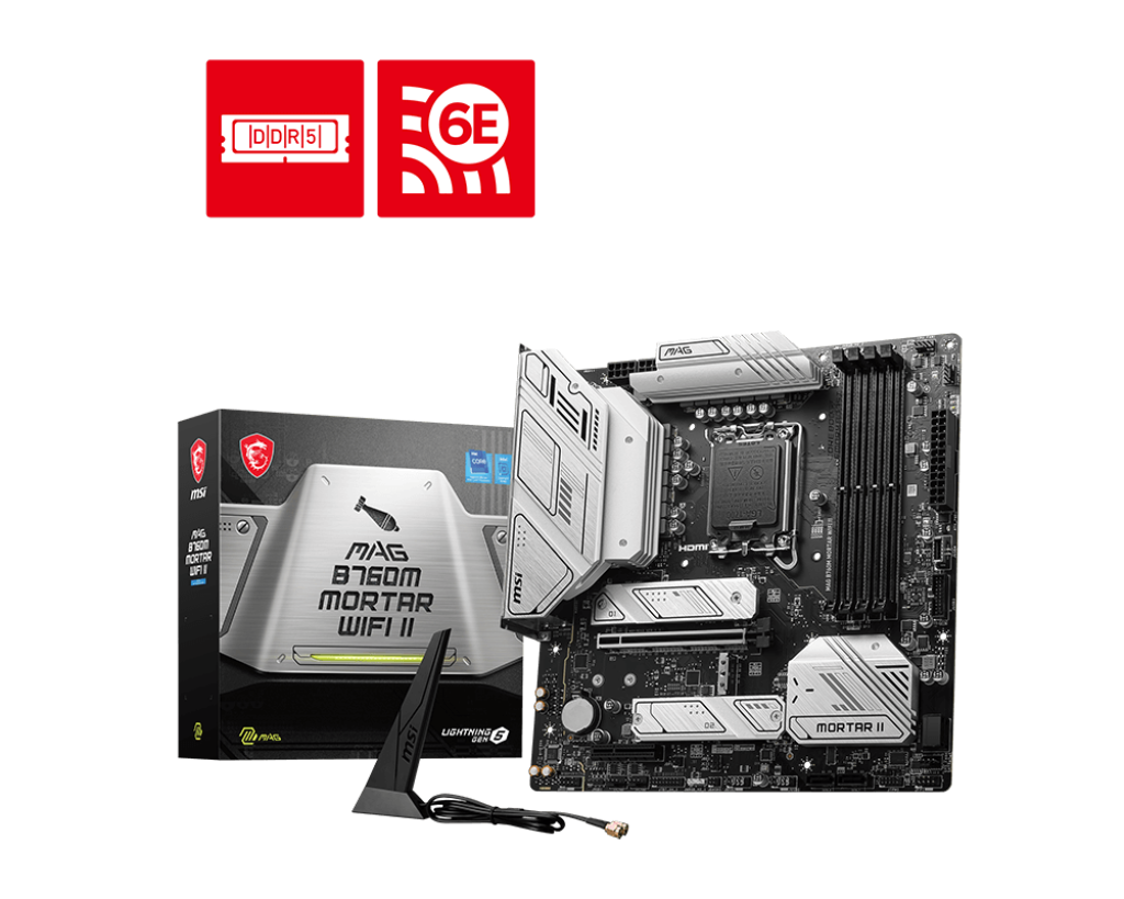 Core i5 13600K ＆ MSI B760M MORTAR WIFI MSI B760M MORTAR WIFI II (MB-MB76MVW)