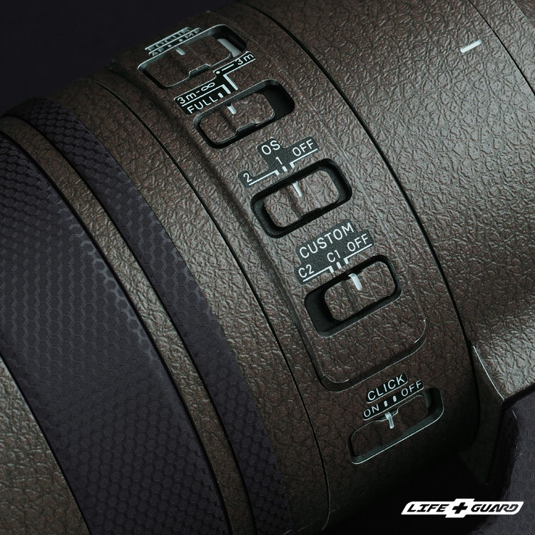 LIFE+GUARD SIGMA 70-200mm F2.8 貼膜質感特寫，LIFE+GUARD 設計風格