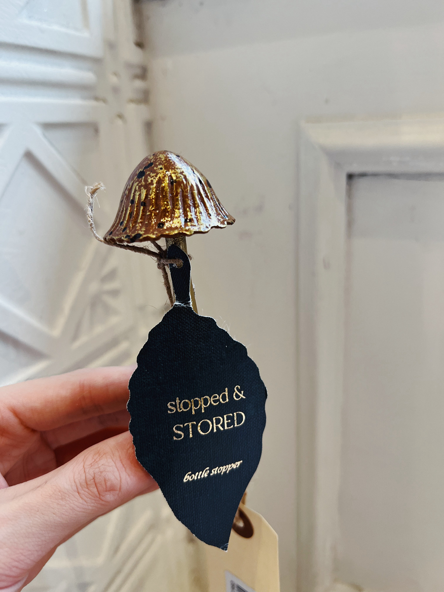 Autumnal Mushroom 秋季紅菇金色 Bottle Stopper 酒瓶塞