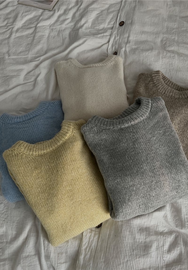 糖果色系羊毛感毛衣*5色