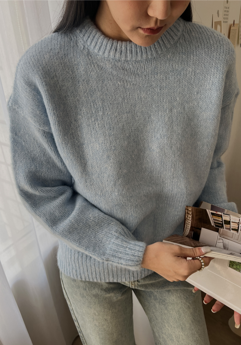 糖果色系羊毛感毛衣*5色