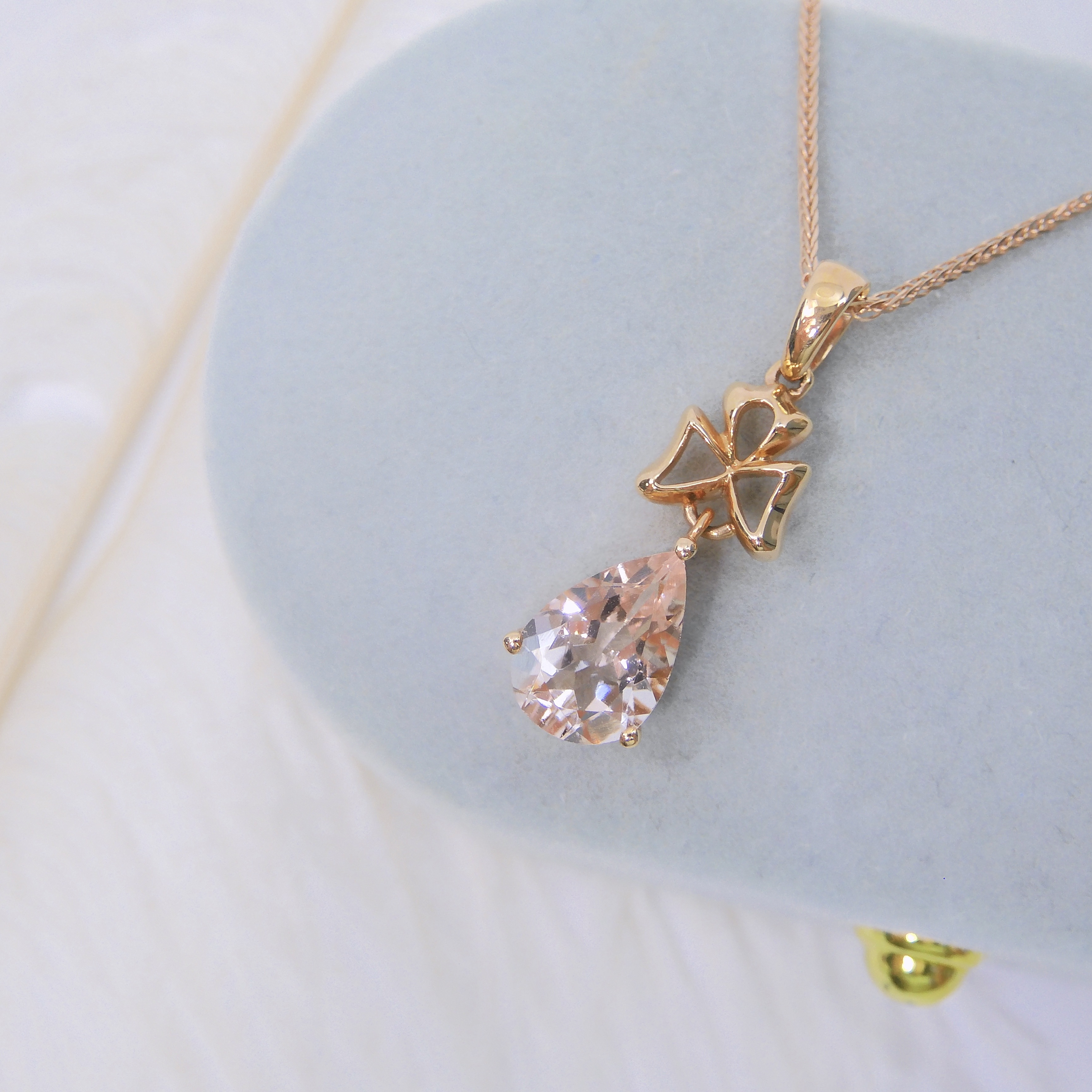 18K金 1.12ct 摩根石吊墜