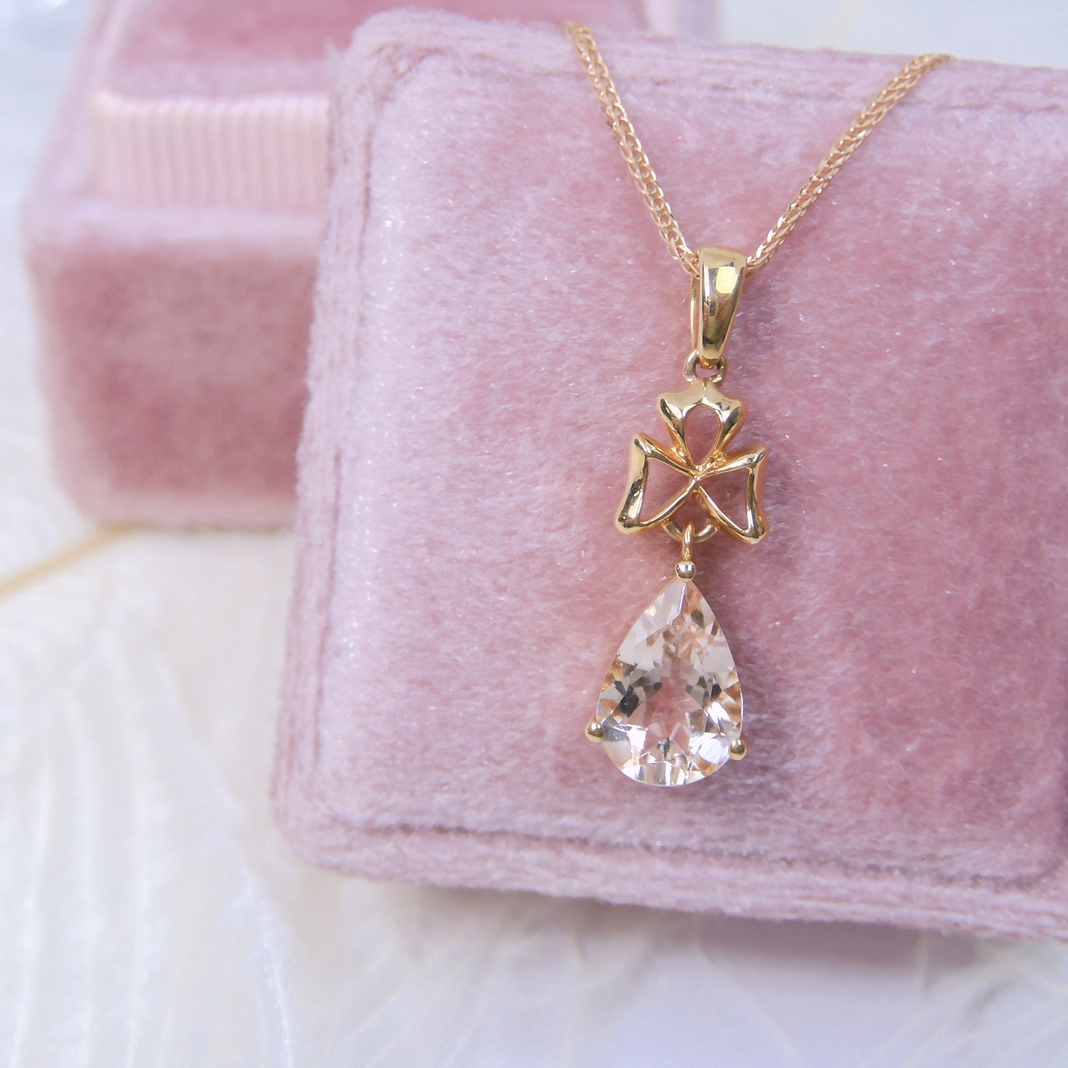 18K金 1.12ct 摩根石吊墜