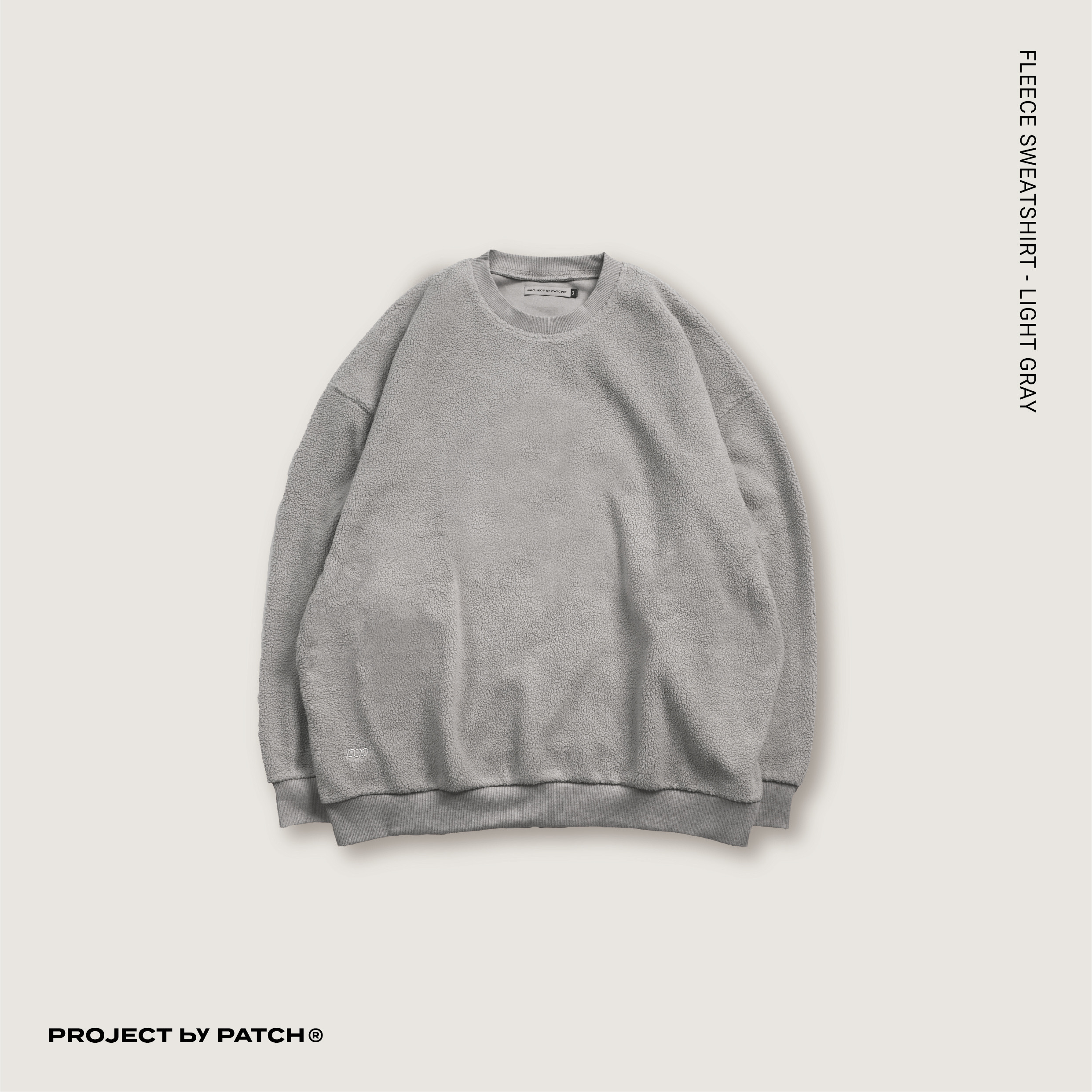 P.B.P - FLEECE SWEATSHIRT - LIGHT GRAY