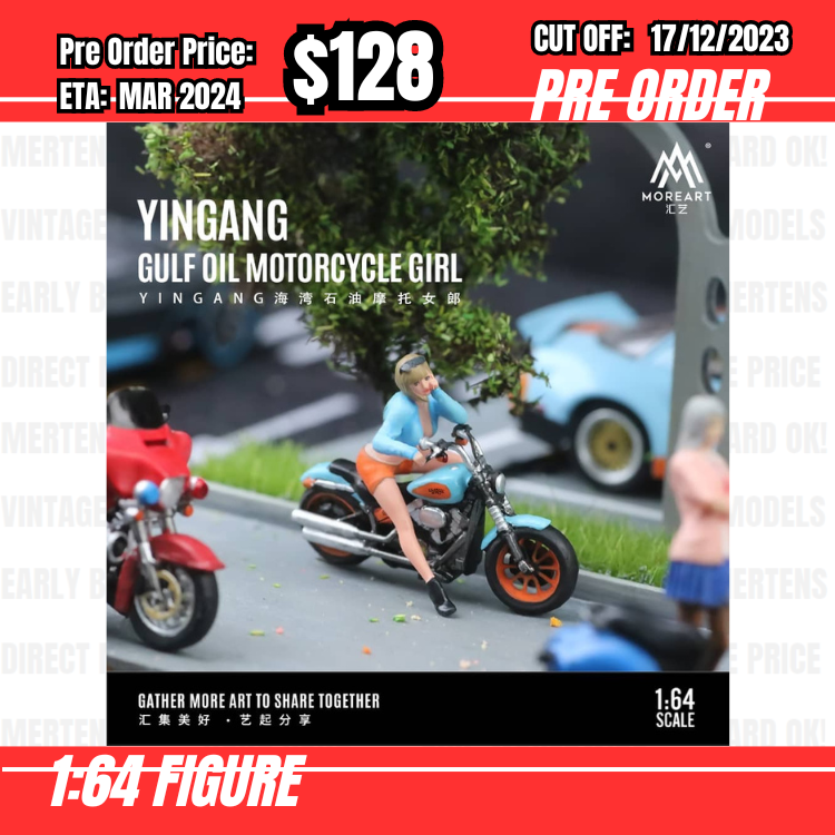 PO-$128 * Moreart * 1:64 Figure - YINGANG Gulf Motorcycle Girl [OD13/12]