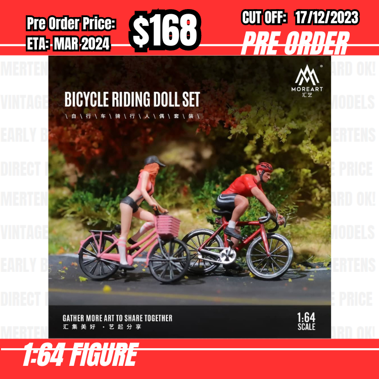 PO-$168 * Moreart * 1:64 Figure - Bicycle Riding Doll Set [OD13/12]
