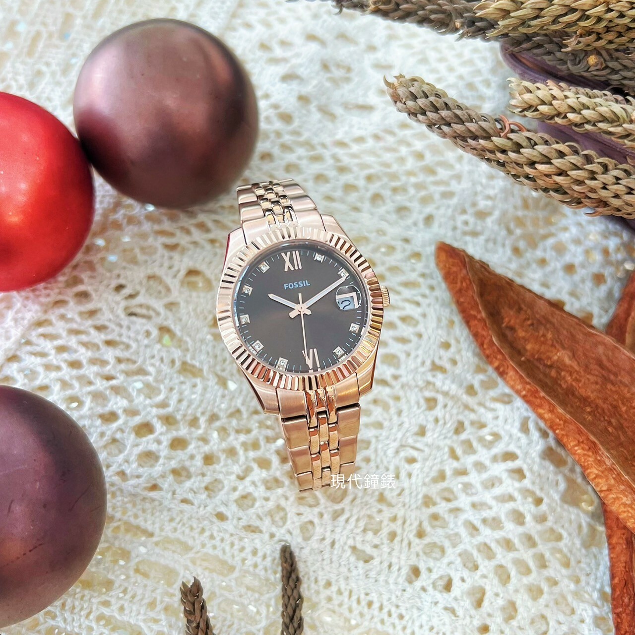 【FOSSIL】Scarlette 知性女仕棕色腕錶 ES5324 32mm 現代鐘錶