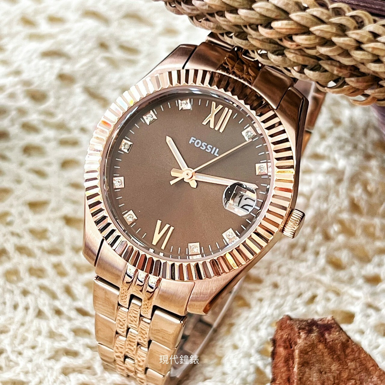 【FOSSIL】Scarlette 知性女仕棕色腕錶 ES5324 32mm 現代鐘錶