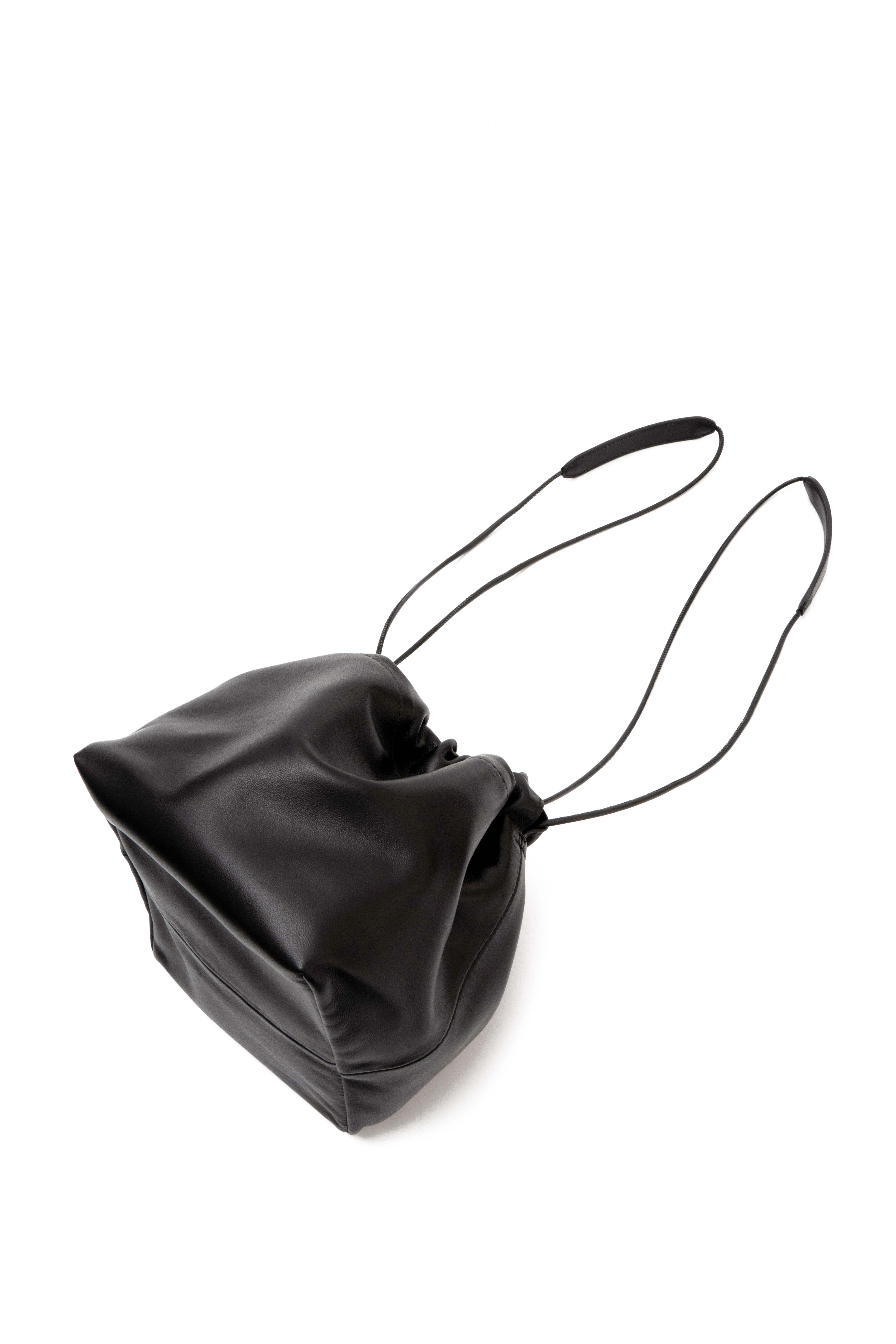 小羊皮/麻珠帆雙面束繩袋（現貨款式）