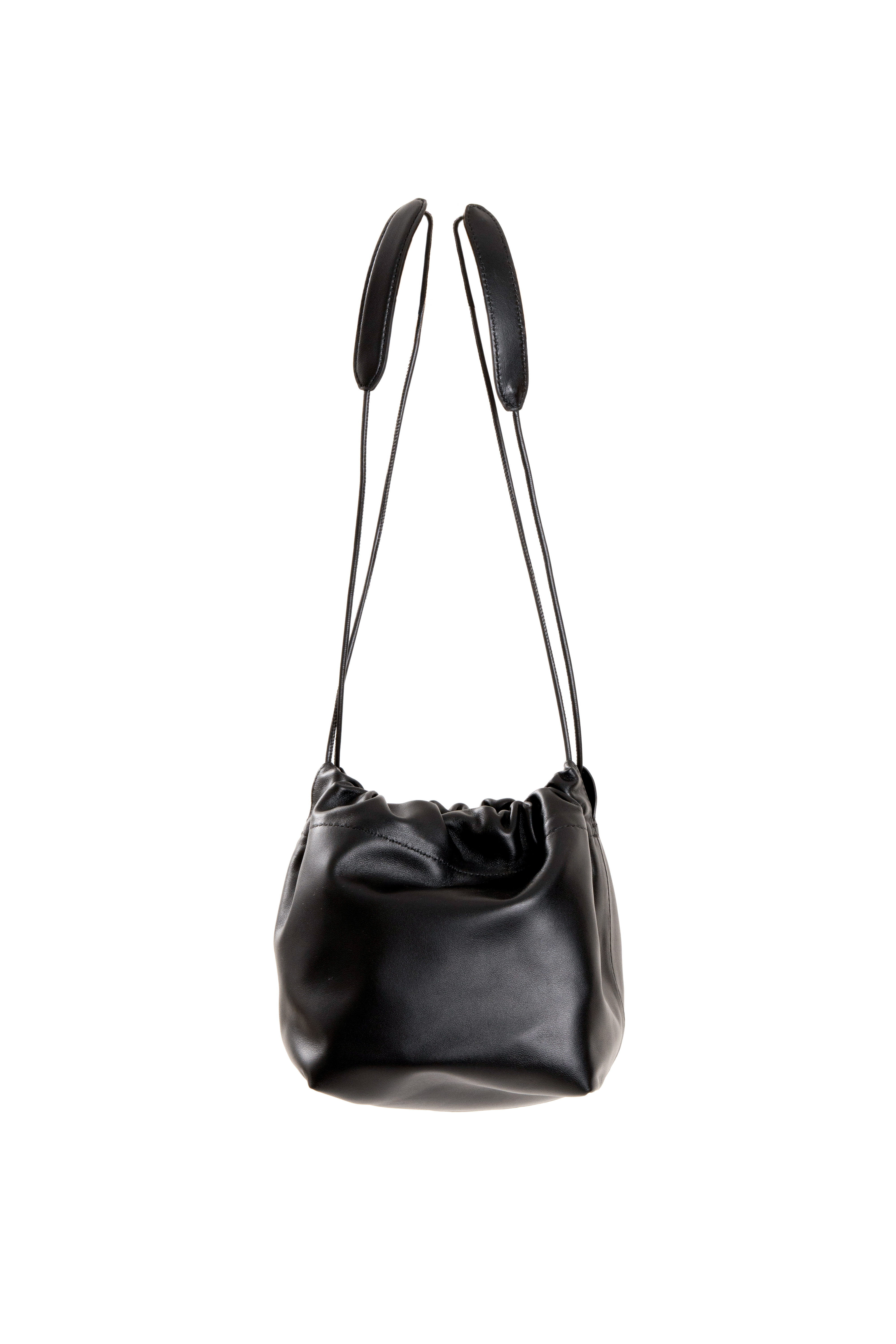 小羊皮/麻珠帆雙面束繩袋（現貨款式）