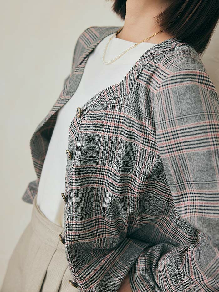 第三幕桃型格紋外套-中場