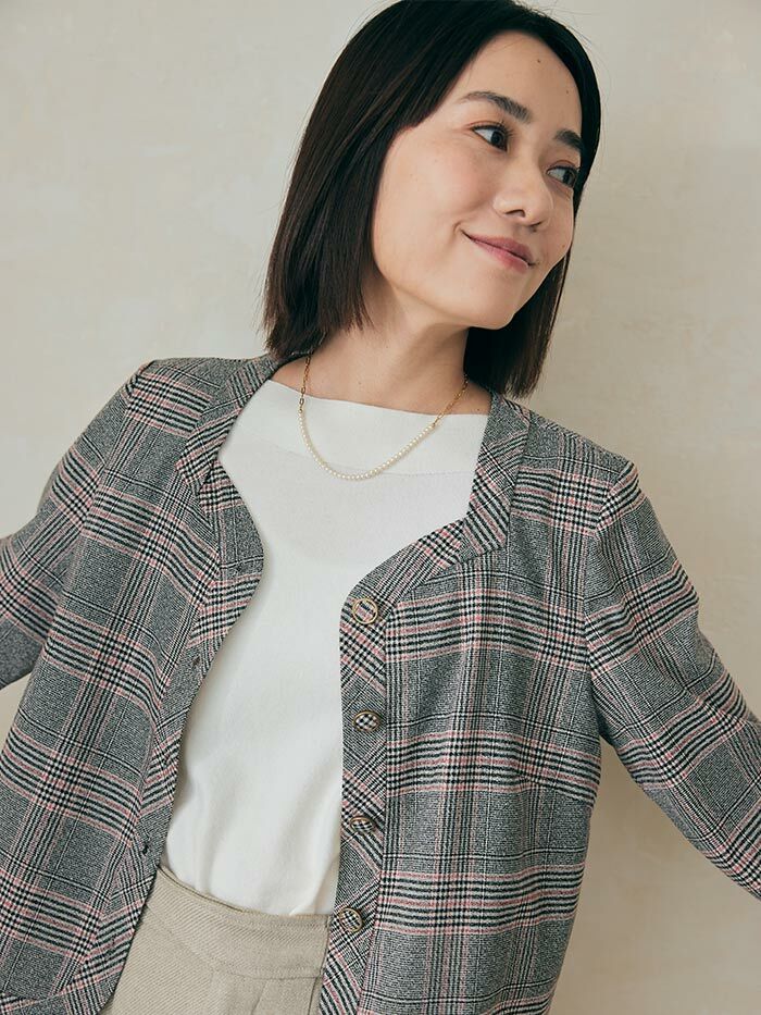 第三幕桃型格紋外套-中場