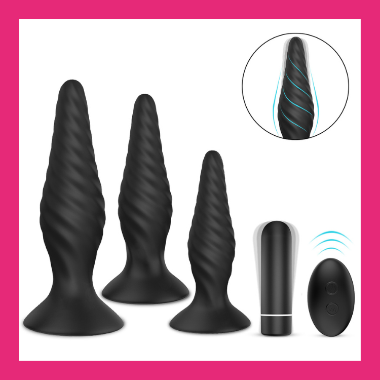 Creams｜遙控震動肛塞三入