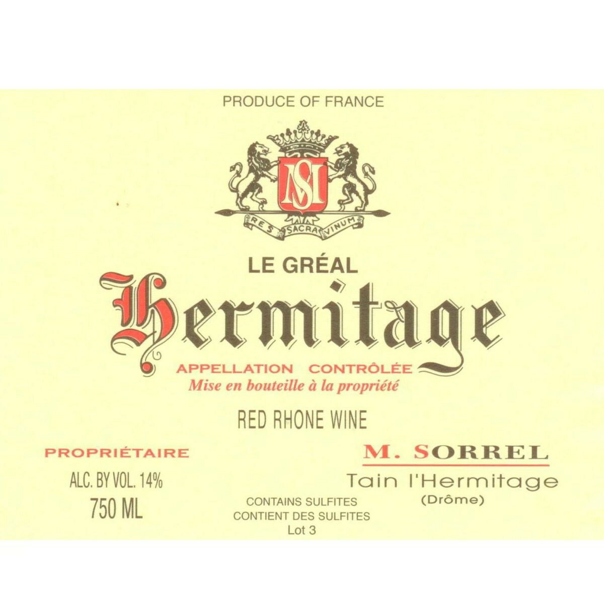 Marc Sorrel Hermitage Le Greal 2009 (RP95)