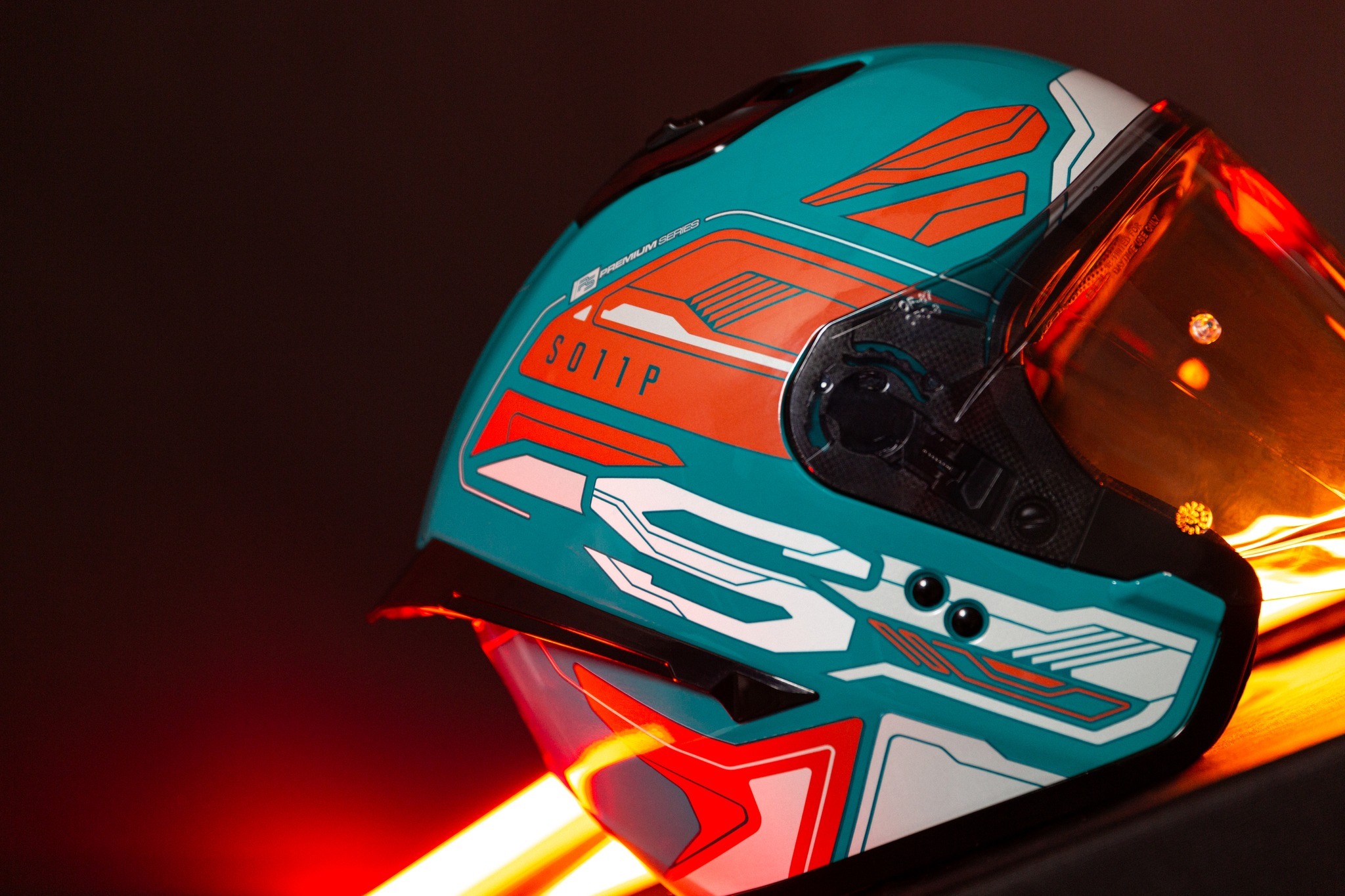 SOL SO-11P 彩繪 超導體 綠/橘灰 3/4罩