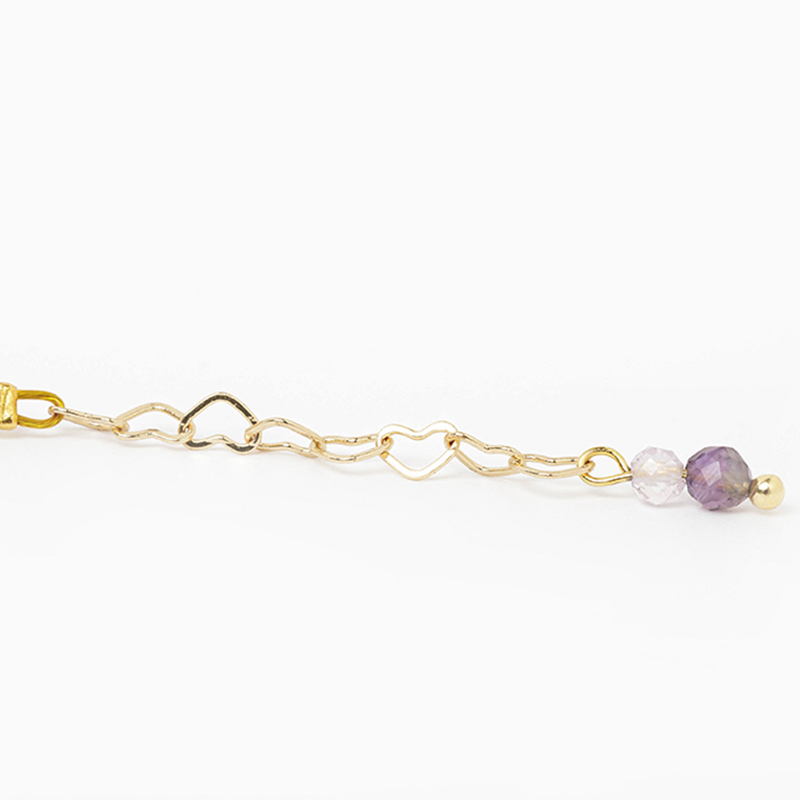 水晶]聰慧可人深紫水晶白水晶串珠手鍊【KTL671】-紫水晶白水晶