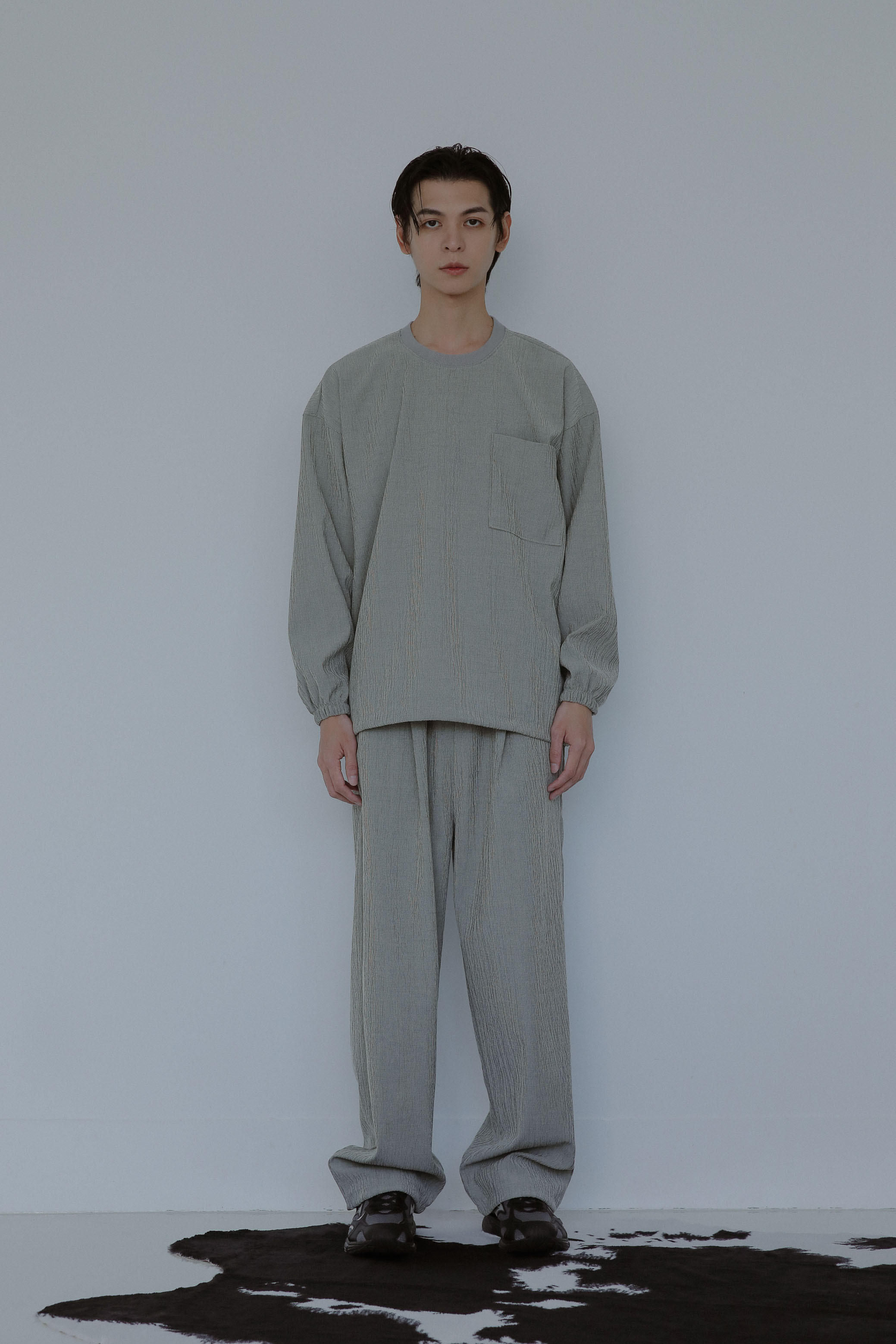 【Discount】皺褶波紋套裝-上衣 (售完不補)