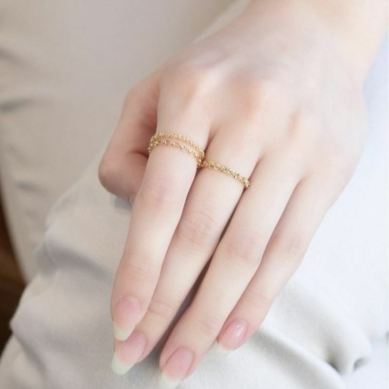 【me.luxe】K18麻花鍊戒