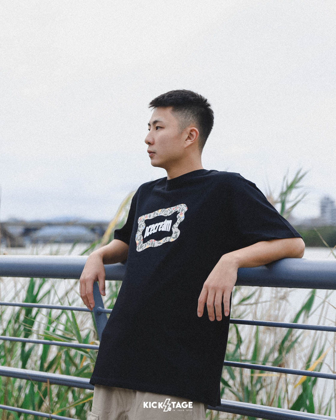 **特價商品售出不退換**BBC ICE CREAM FLAG SS TEE 黑色 白色 經典大LOGO 印花 短T【431-8206】