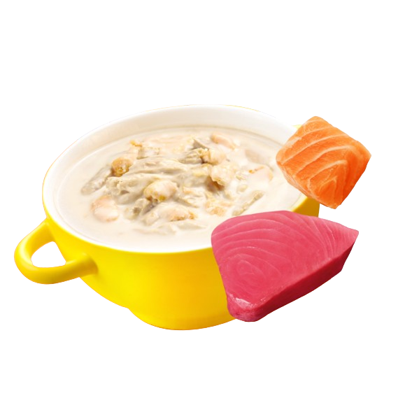 Moochie Creamy Broths Cat Wet Food Tune and Salmon．40g