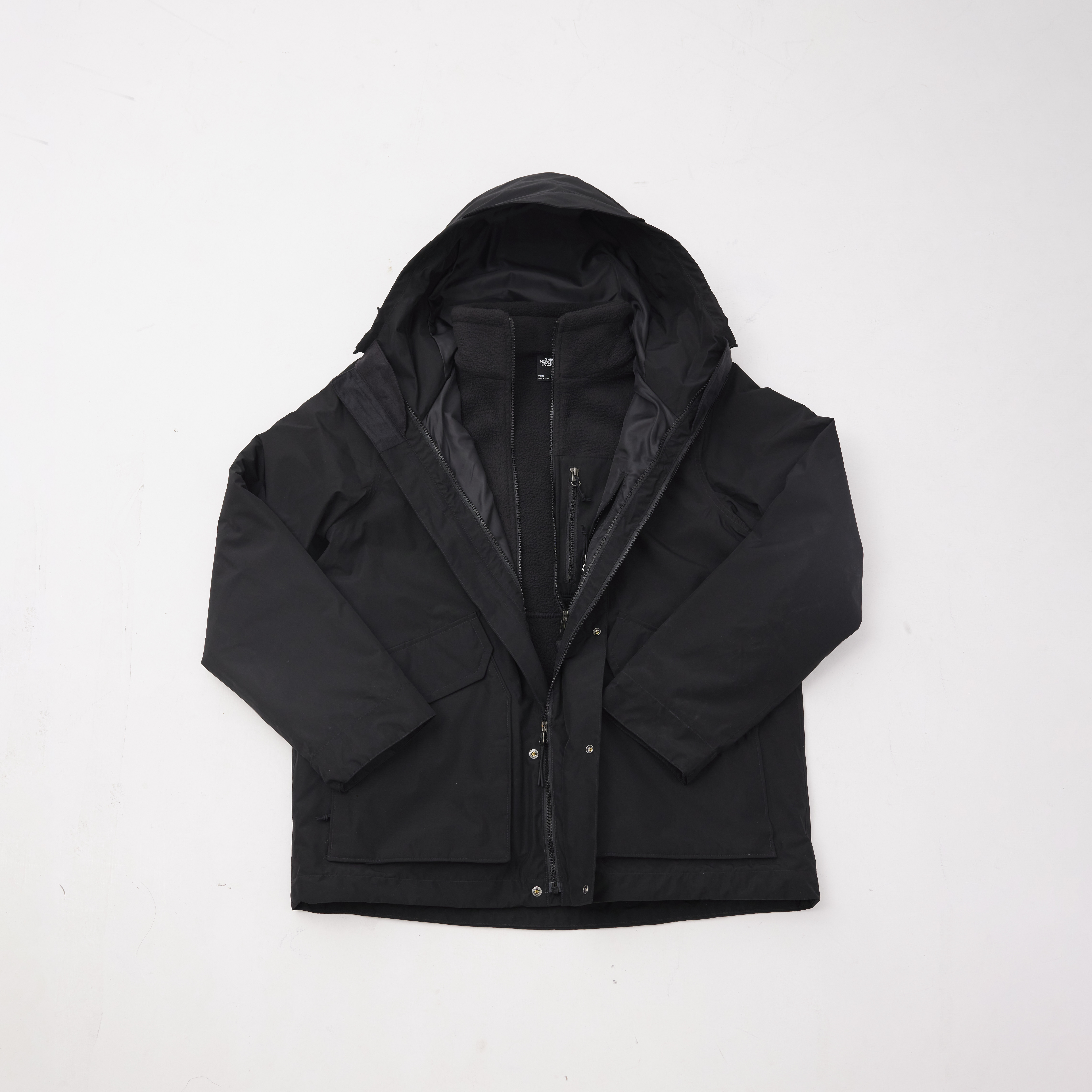 -(E1a)-THE NORTH FACE M ML FLEECE TRI PARKA-AP 兩件式外套 -NF0A7QSZ 黑色(KX7)
