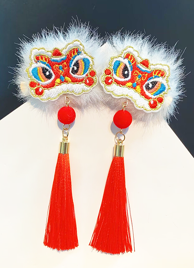 新年刺繡髮夾子 NY3242