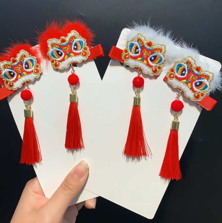 新年刺繡髮夾子 NY3242