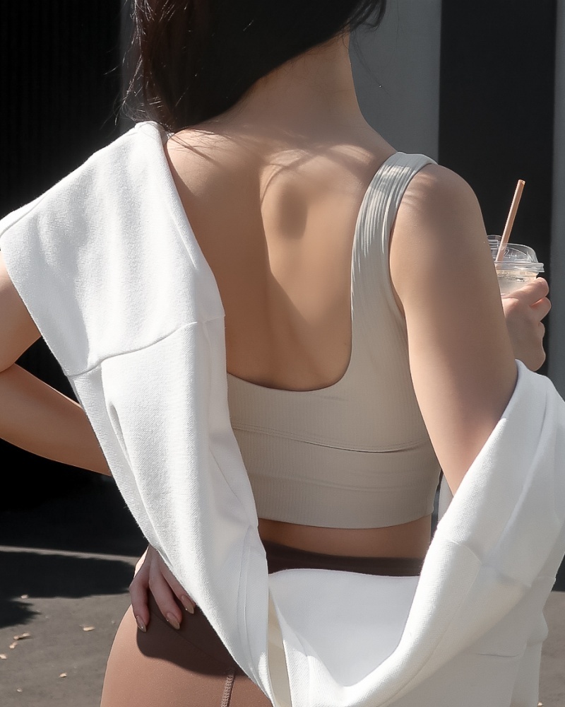 Basic U bra top 基本方領運動背心 / 奶白