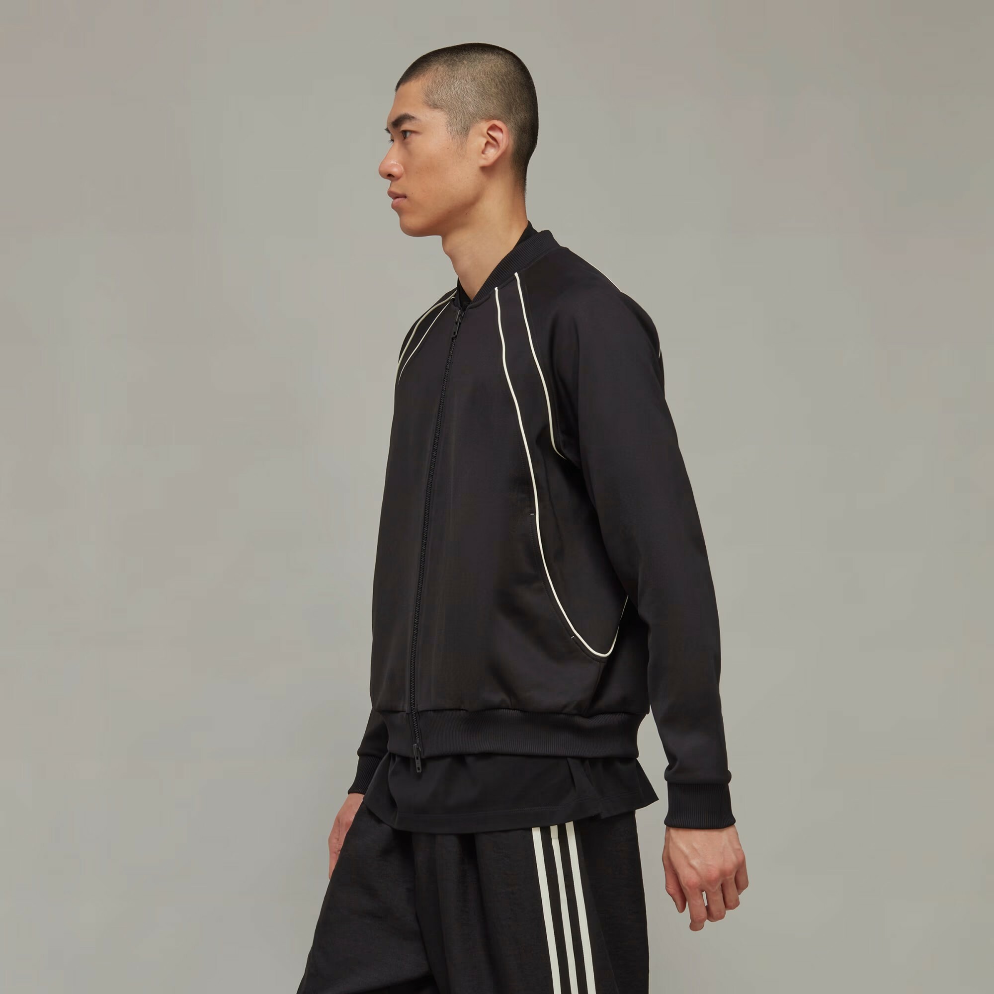 【 Y-3 SST TRACK TOP 雙拉鍊夾克 - 黑 】