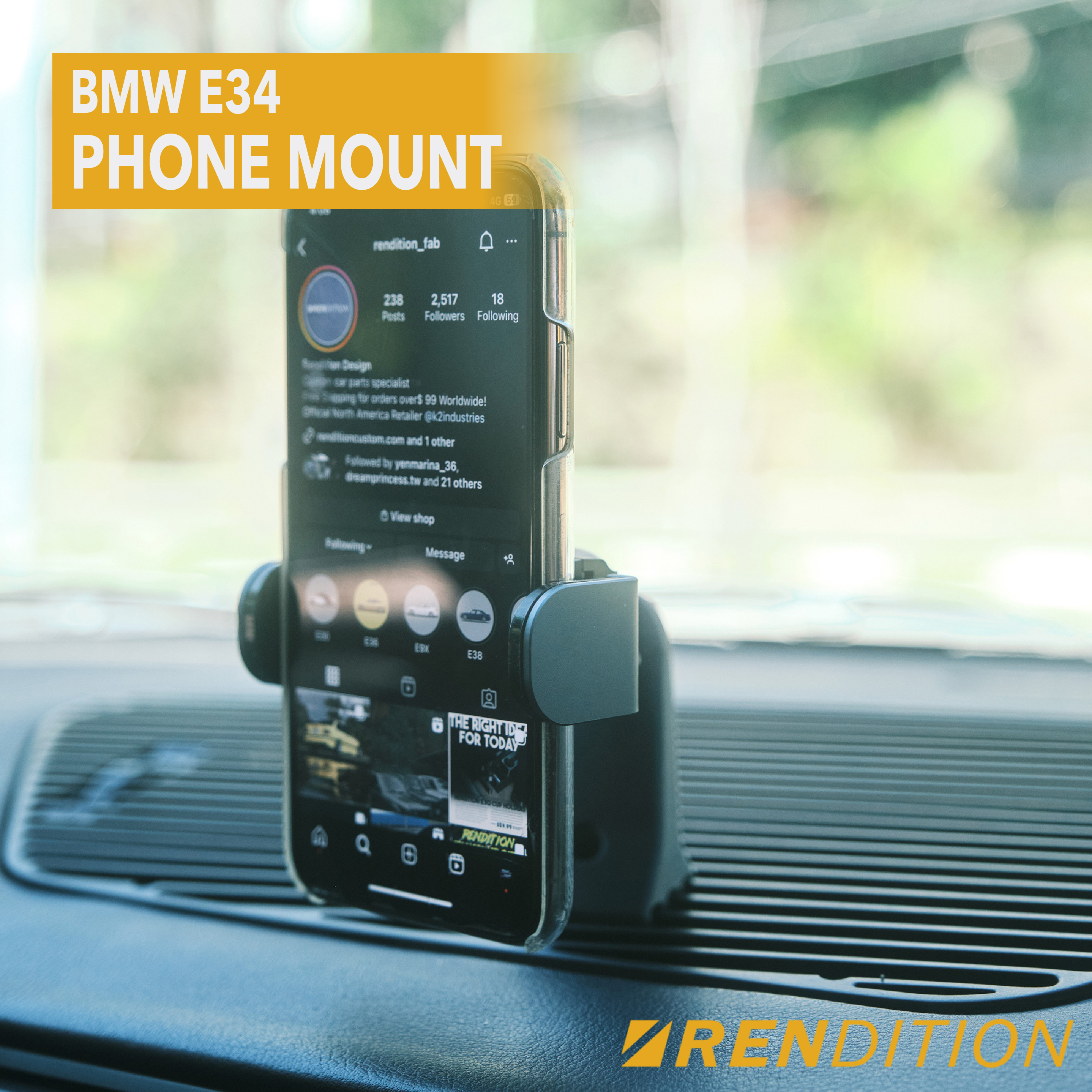 BMW E34 PHONE MOUNT