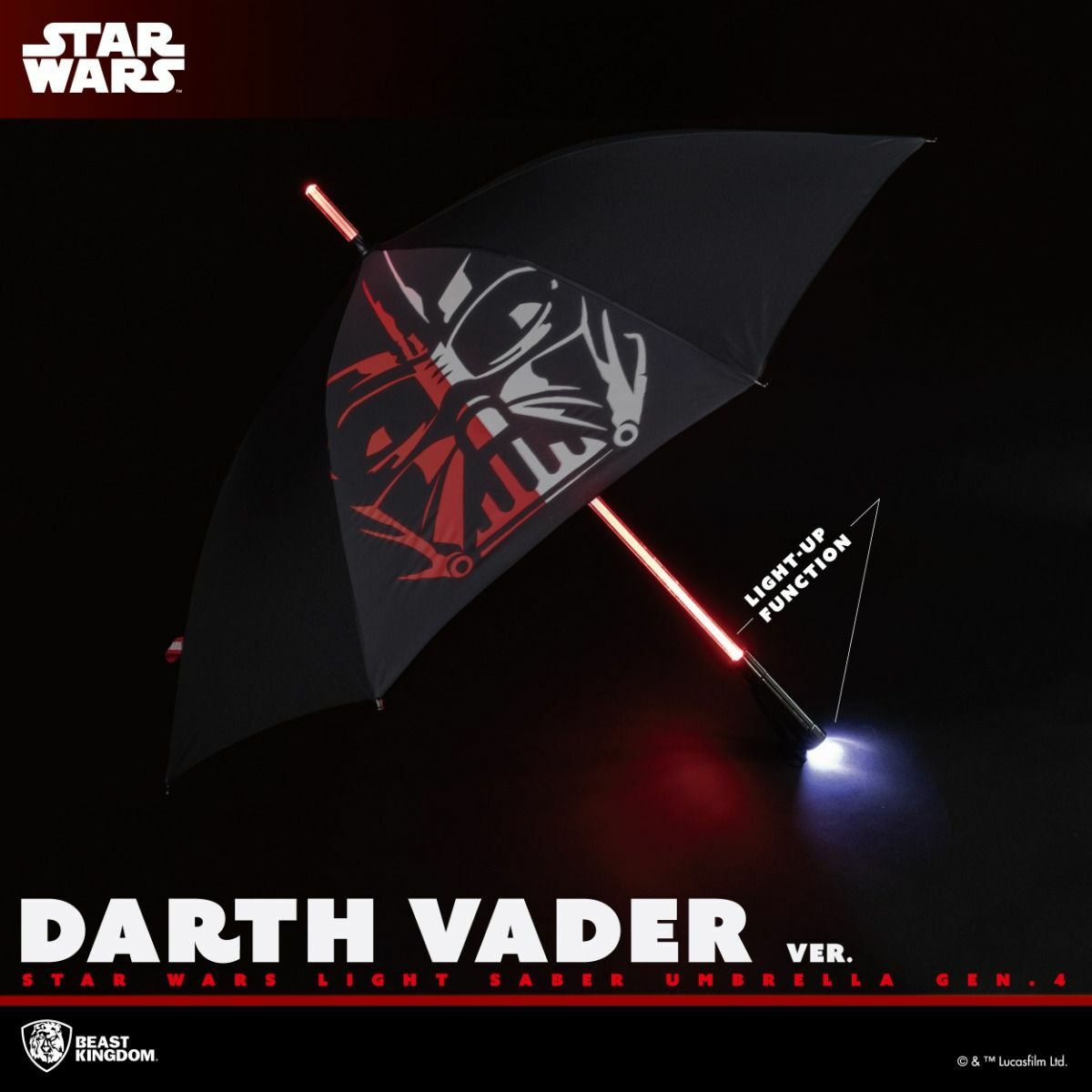 Star Wars Light Saber Umbrella Gen.4 （ Darth Vader）
