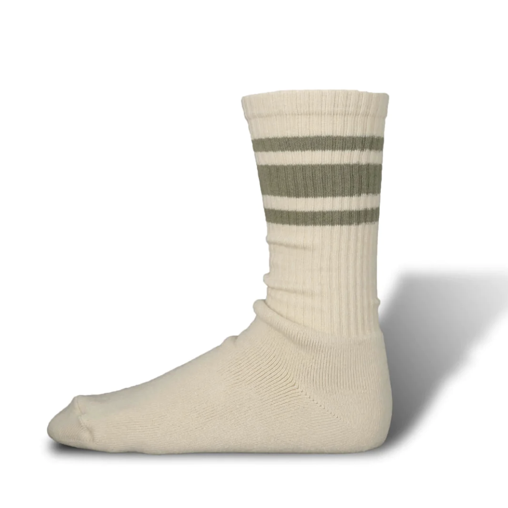 [現貨] Decka 80's Skater Socks | Ecru x Green