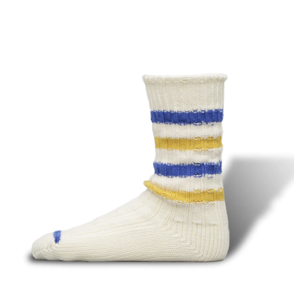 [現貨] ORDINARY FITS M.A.P. × DECKA QUALITY SOCKS  Heavyweight Socks | Ecru x Blue