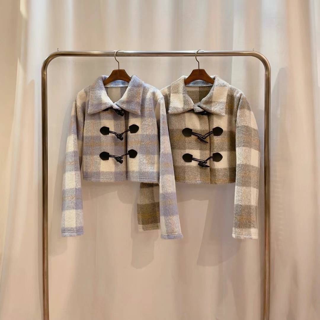 🇰🇷  排扣法蘭絨小外套
