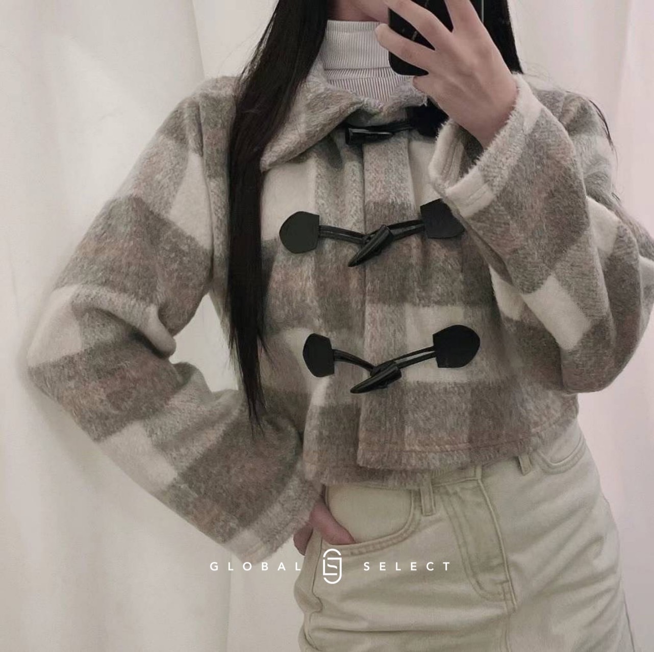 🇰🇷  排扣法蘭絨小外套