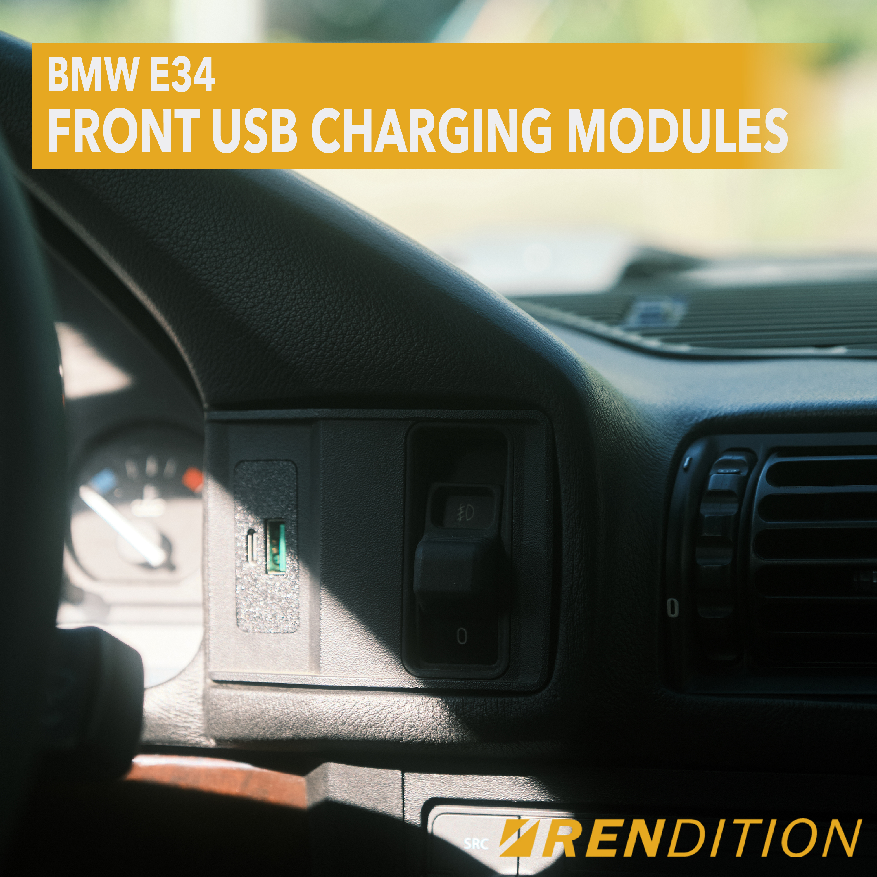 BMW E34 FRONT USB CHARGING MODULES