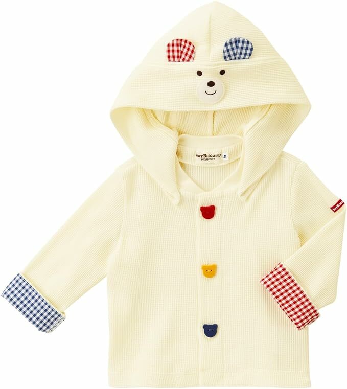 HB彩色小熊紐扣連帽外套