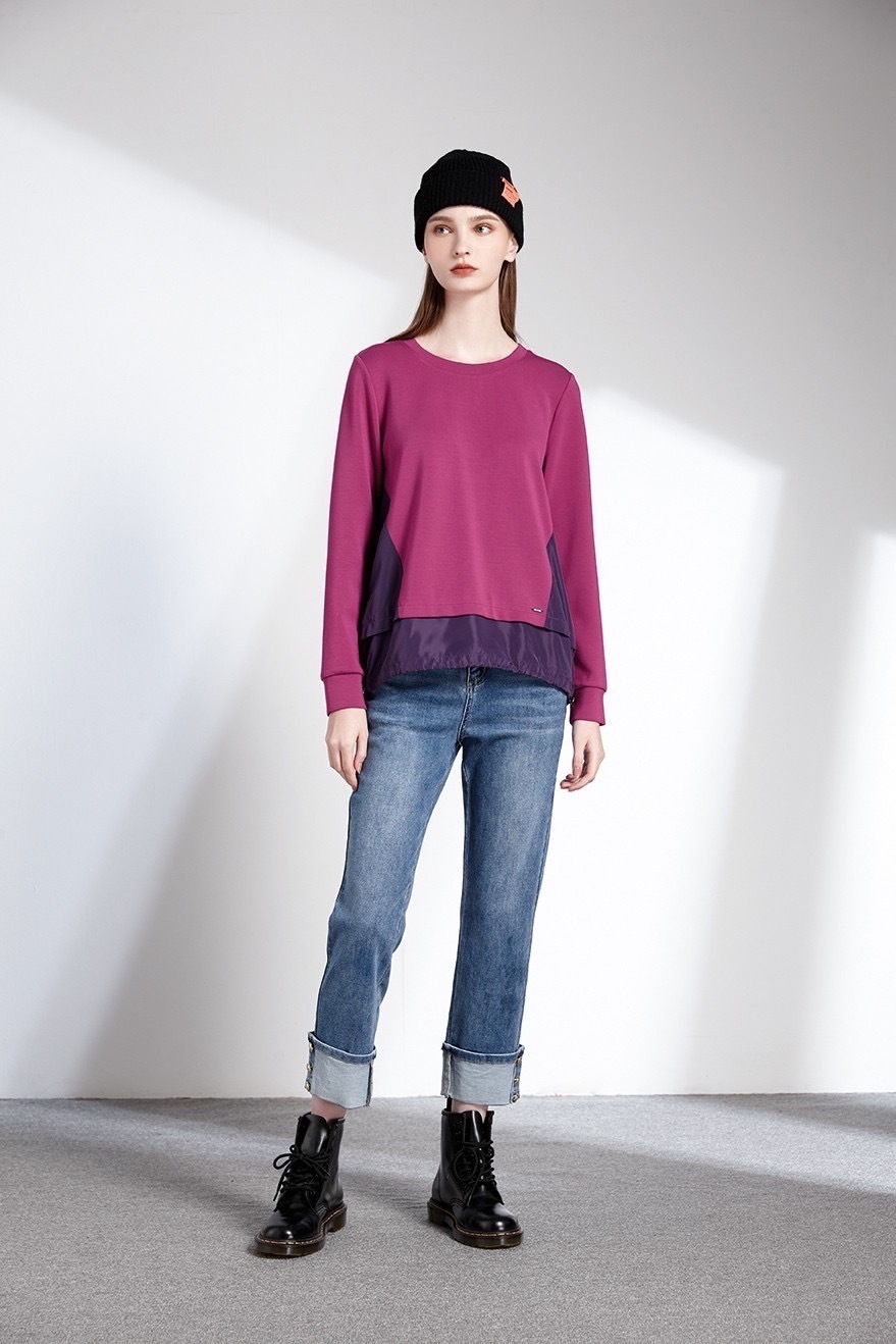 韓版時尚褲管反摺釦子造型九分牛仔褲T6561