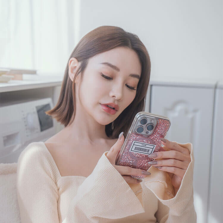 專屬載具 玫瑰金貝拉殼 (MagSafe兼容) - (訂製名字) iPhone客製化手機殼