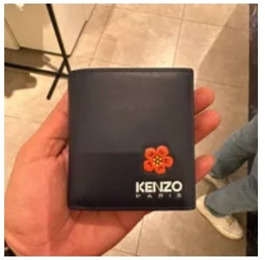 [S] KENZO MINI FOLD WALLET,BLACK, 3612230337299 (SK159)