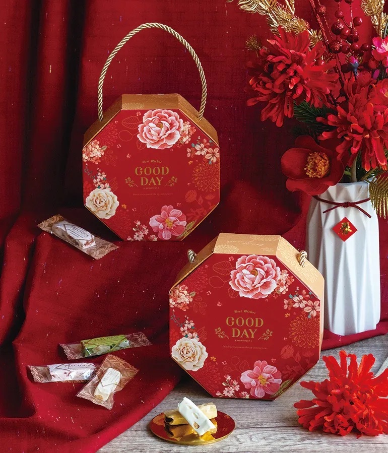 八角盒- 迎花慶 10入/包 15.5*6.5*15.5cm【3A32-106501】