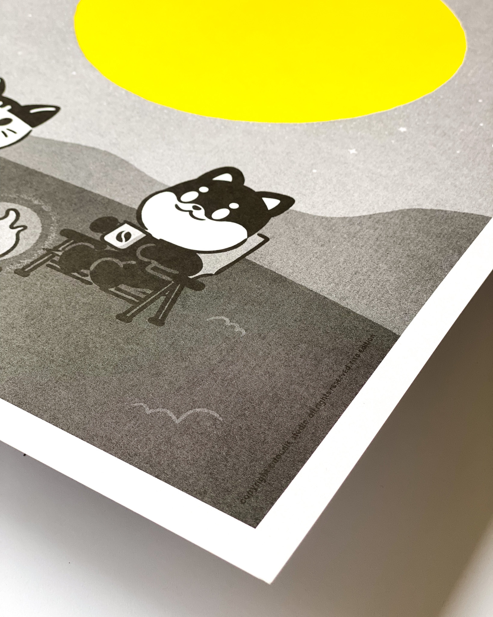 【月色真美】 A3孔版海報掛畫